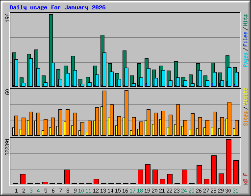 Daily usage for January 2026
