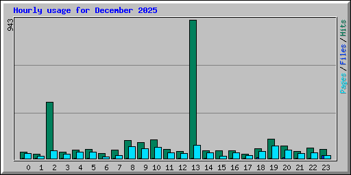 Hourly usage for December 2025