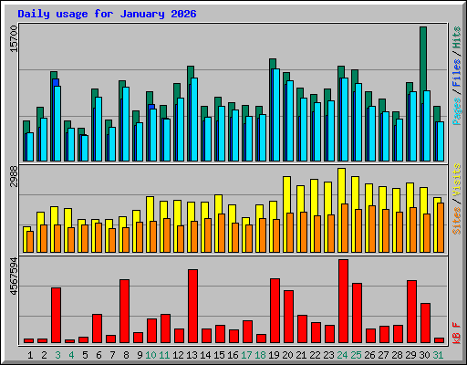 Daily usage for January 2026