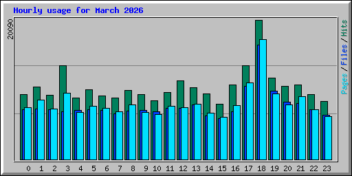 Hourly usage for March 2026