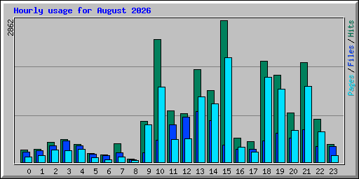 Hourly usage for August 2026