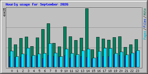 Hourly usage for September 2026