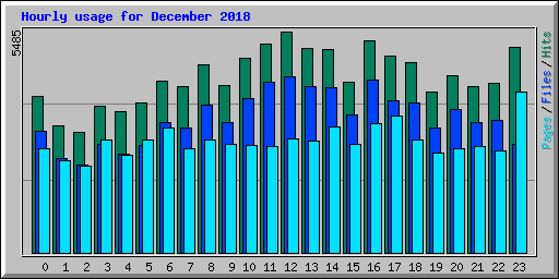 Hourly usage for December 2018