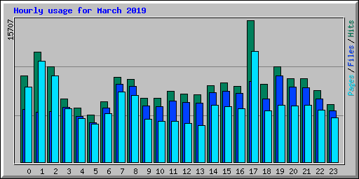 Hourly usage for March 2019
