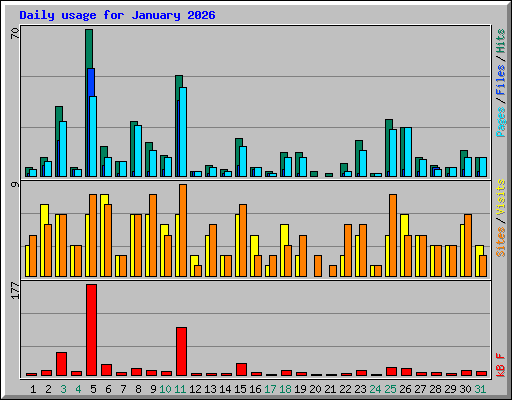 Daily usage for January 2026