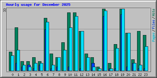 Hourly usage for December 2025