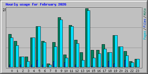 Hourly usage for February 2026