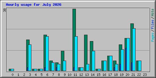Hourly usage for July 2026