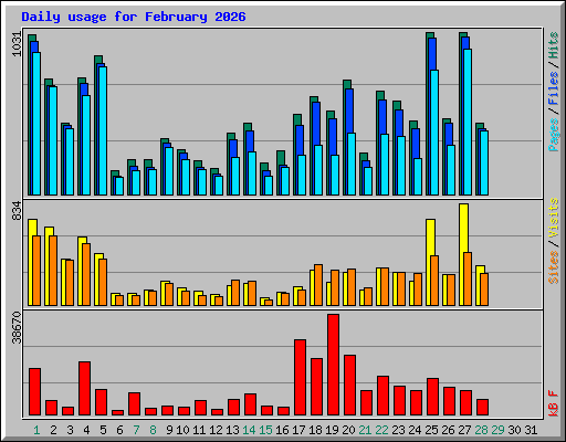 Daily usage for February 2026