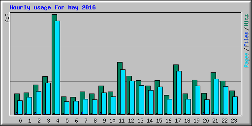 Hourly usage for May 2016