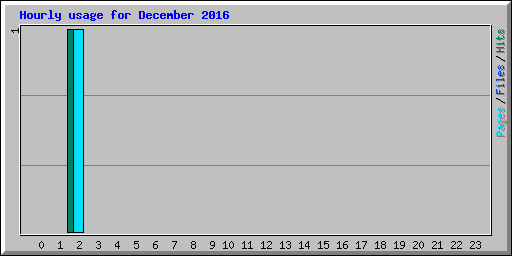 Hourly usage for December 2016