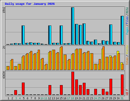 Daily usage for January 2026