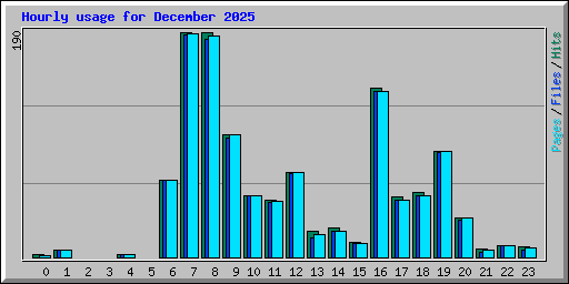 Hourly usage for December 2025
