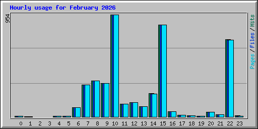 Hourly usage for February 2026