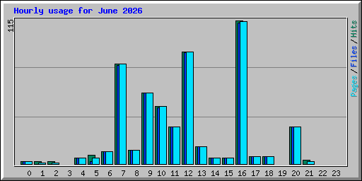 Hourly usage for June 2026