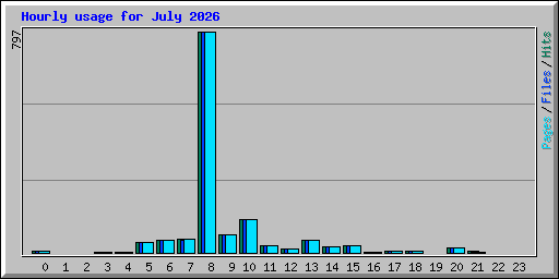 Hourly usage for July 2026
