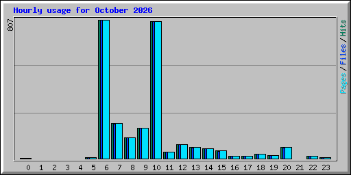 Hourly usage for October 2026