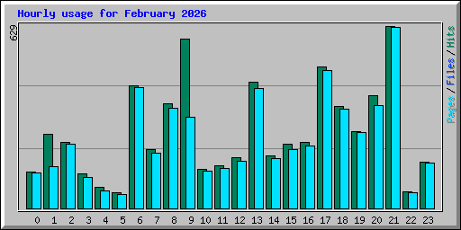 Hourly usage for February 2026