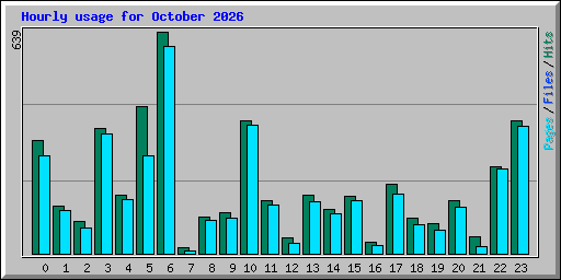 Hourly usage for October 2026
