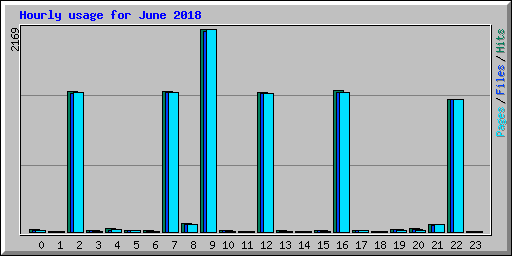 Hourly usage for June 2018