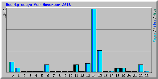 Hourly usage for November 2018